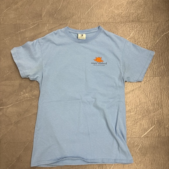 Simply Southern Light Blue Tee with Witch Theme - Picture 2 of 4